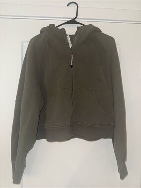 lululemon athletica dark Olive Green Full-Zip Hoodie
